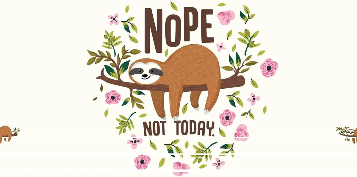 Tervis Sloth Nope Not Today Made in USA Double Walled Insulated Tumbler Travel Cup Keeps Drinks Cold & Hot, 16oz Mug, Classic