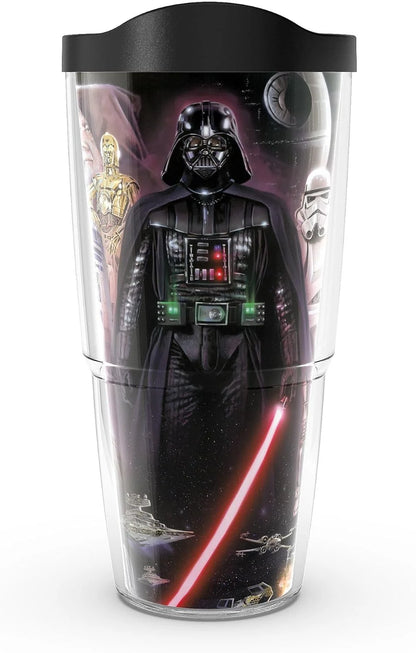 Tervis Star Wars Collage Made in USA Double Walled Insulated Tumbler Travel Cup Keeps Drinks Cold & Hot, 24oz, Classic, 1 Count (Pack of 1)