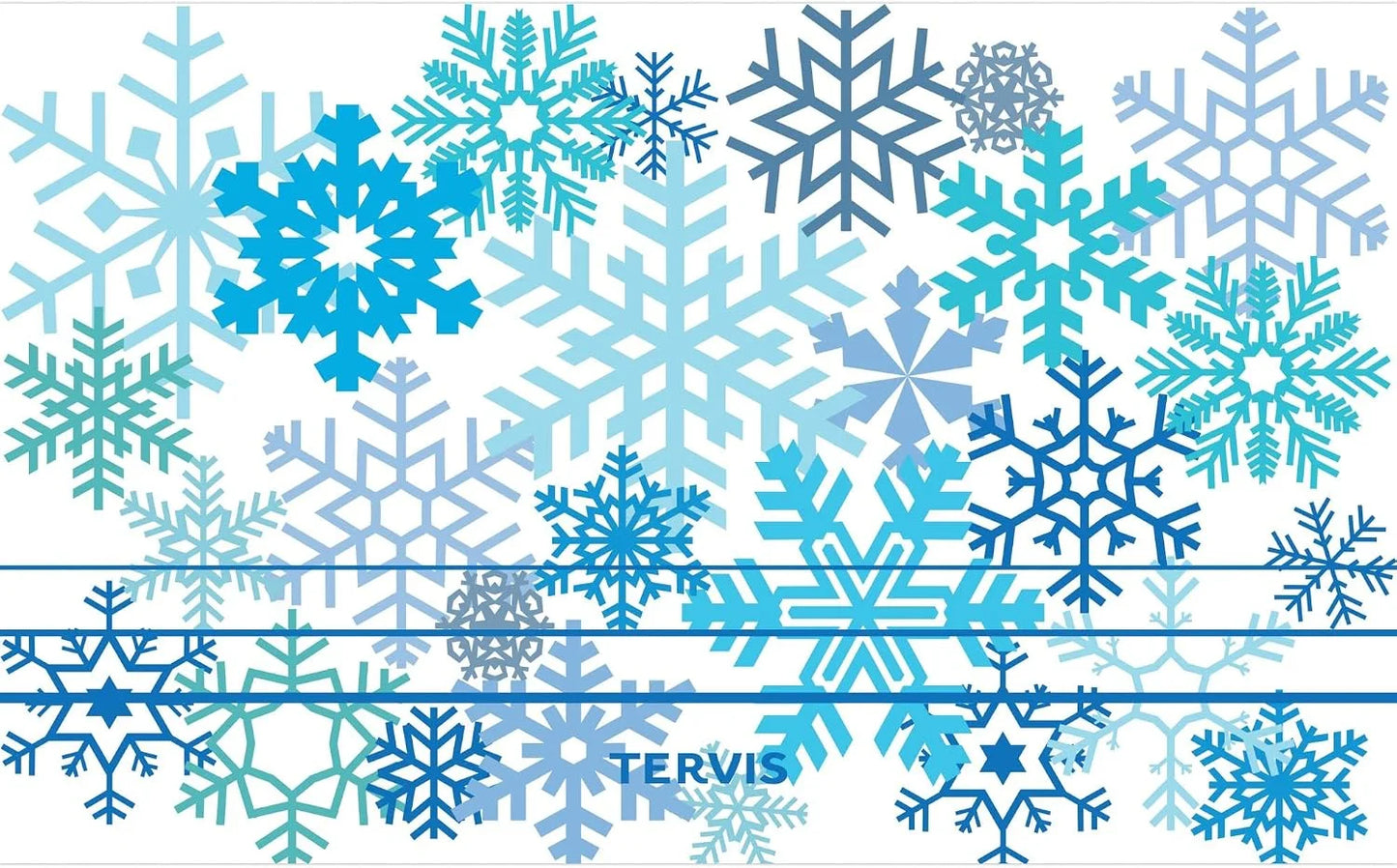 Tervis Traveler Christmas Holiday Blue Winter Snowflakes Triple Walled Insulated Tumbler Travel Cup Keeps Drinks Cold & Hot, 20oz, Stainless Steel