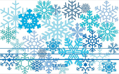 Tervis Traveler Christmas Holiday Blue Winter Snowflakes Triple Walled Insulated Tumbler Travel Cup Keeps Drinks Cold & Hot, 20oz, Stainless Steel