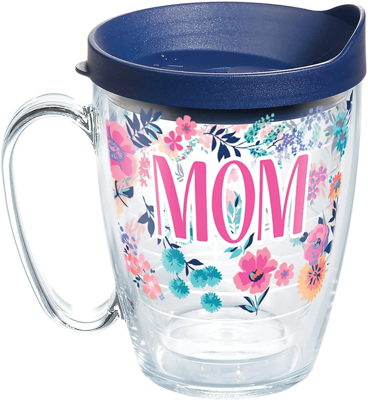 Tervis Made in USA Double Walled Dainty Floral Mother's Day Insulated Tumbler Cup Keeps Drinks Cold & Hot, 16oz Mug, Mom